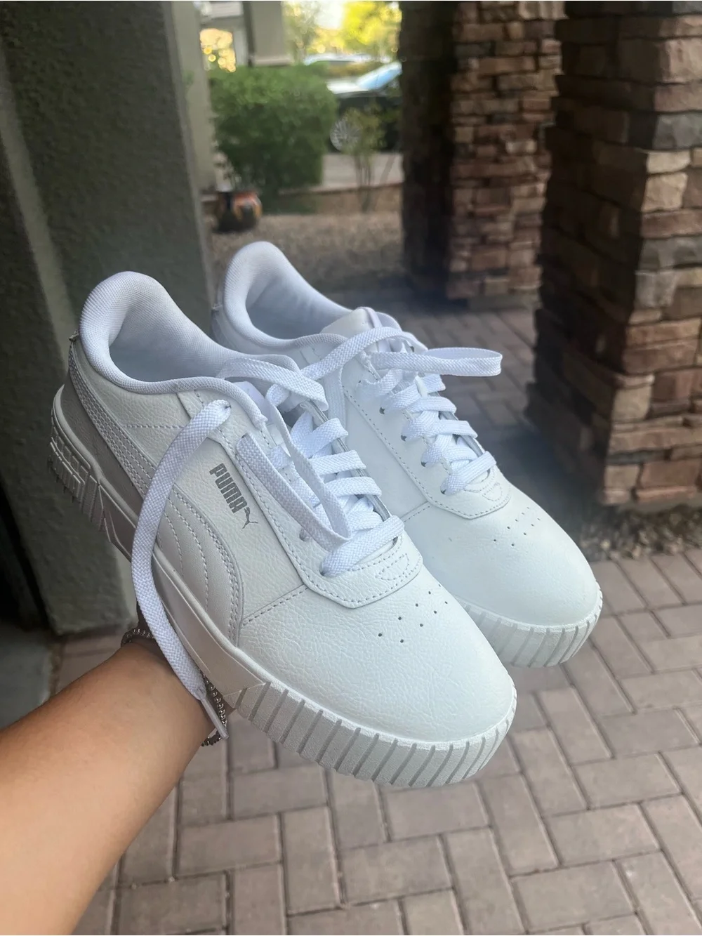 Puma Women’s White Low-Top Platform Sneakers
